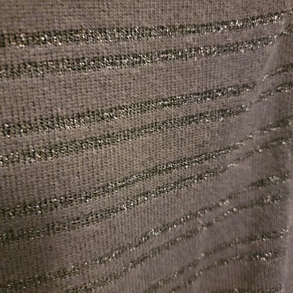 VTG Esprit De Corp Black Metallic Stripe Cardigan Large #407 - Picture 6 of 9